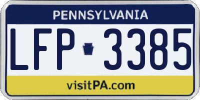 PA license plate LFP3385