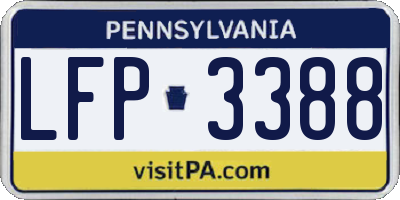 PA license plate LFP3388