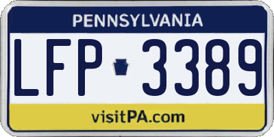 PA license plate LFP3389