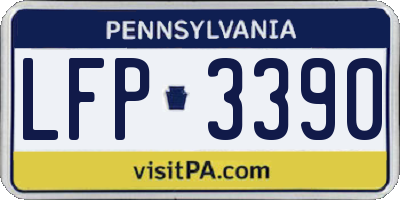 PA license plate LFP3390