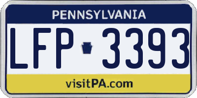 PA license plate LFP3393