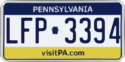PA license plate LFP3394