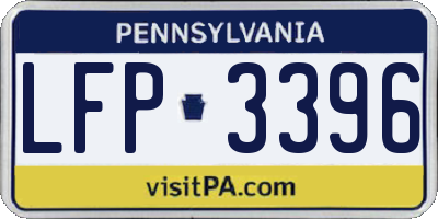 PA license plate LFP3396