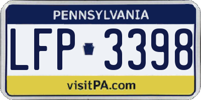 PA license plate LFP3398