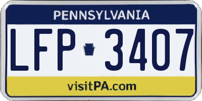 PA license plate LFP3407