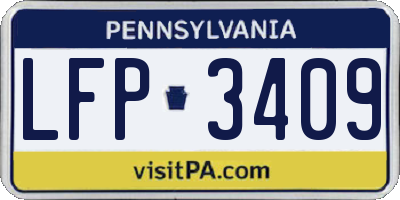 PA license plate LFP3409