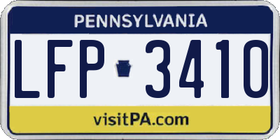 PA license plate LFP3410