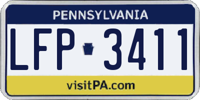 PA license plate LFP3411