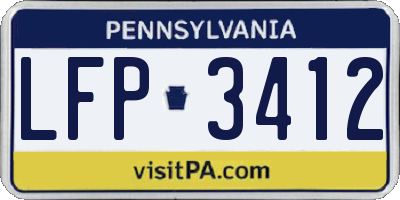 PA license plate LFP3412