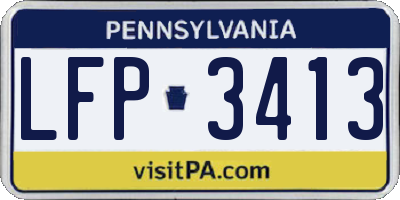 PA license plate LFP3413
