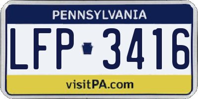 PA license plate LFP3416
