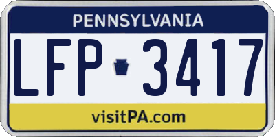 PA license plate LFP3417