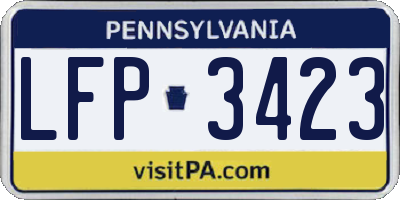 PA license plate LFP3423