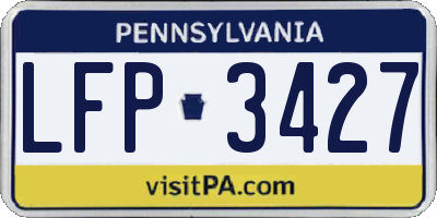 PA license plate LFP3427
