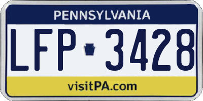 PA license plate LFP3428