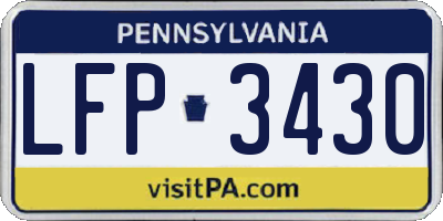 PA license plate LFP3430