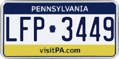 PA license plate LFP3449