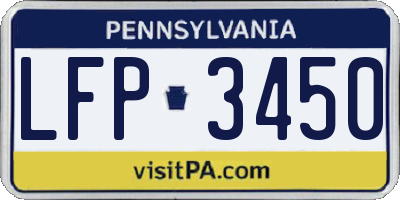 PA license plate LFP3450