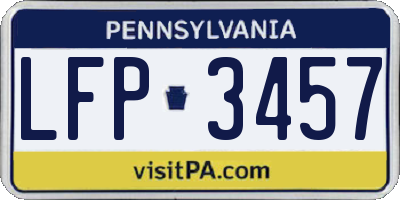 PA license plate LFP3457