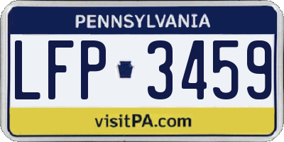 PA license plate LFP3459