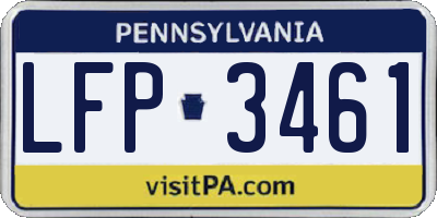 PA license plate LFP3461