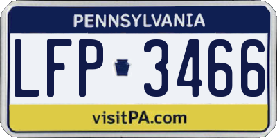 PA license plate LFP3466