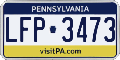 PA license plate LFP3473