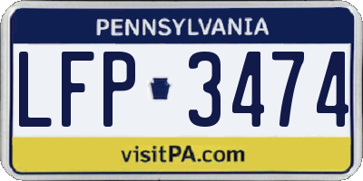 PA license plate LFP3474