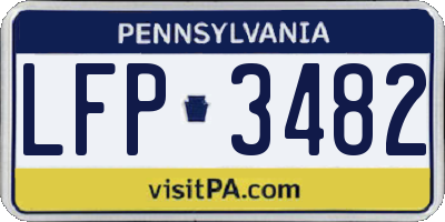 PA license plate LFP3482