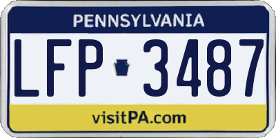 PA license plate LFP3487