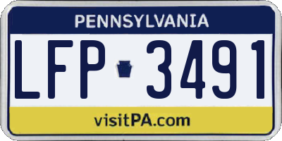 PA license plate LFP3491