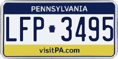 PA license plate LFP3495