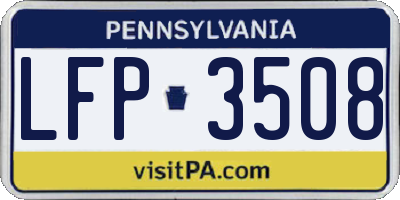 PA license plate LFP3508