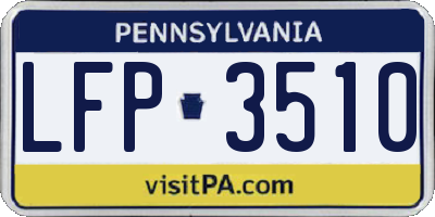 PA license plate LFP3510