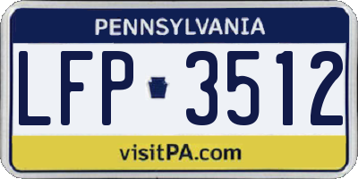 PA license plate LFP3512
