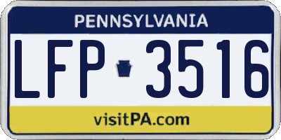 PA license plate LFP3516