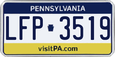 PA license plate LFP3519