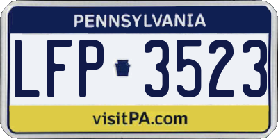 PA license plate LFP3523