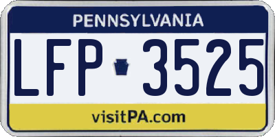 PA license plate LFP3525