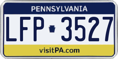 PA license plate LFP3527