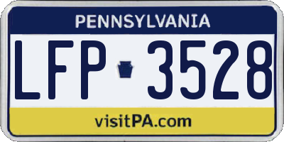 PA license plate LFP3528