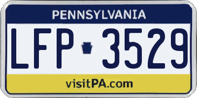 PA license plate LFP3529