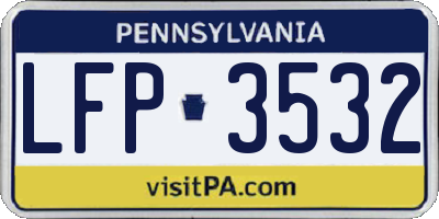 PA license plate LFP3532