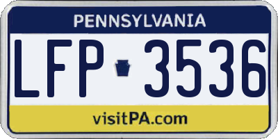 PA license plate LFP3536