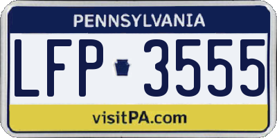 PA license plate LFP3555
