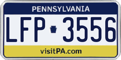 PA license plate LFP3556