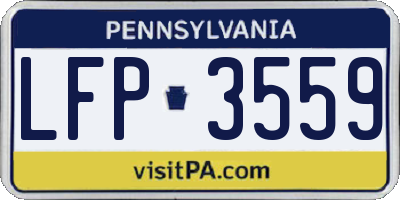 PA license plate LFP3559