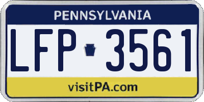 PA license plate LFP3561
