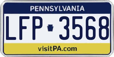 PA license plate LFP3568