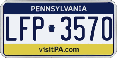 PA license plate LFP3570